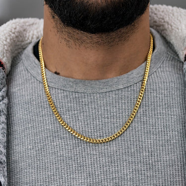 14k Yellow Gold Miami Cuban Link Chain 5 mm